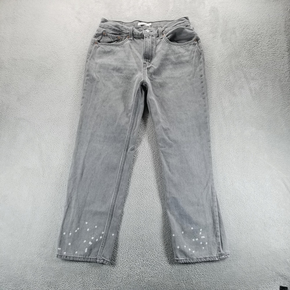 Levis Jeans Womens 31 Gray Low Pro Straight Mid Rise Relaxed Charcoal Denim